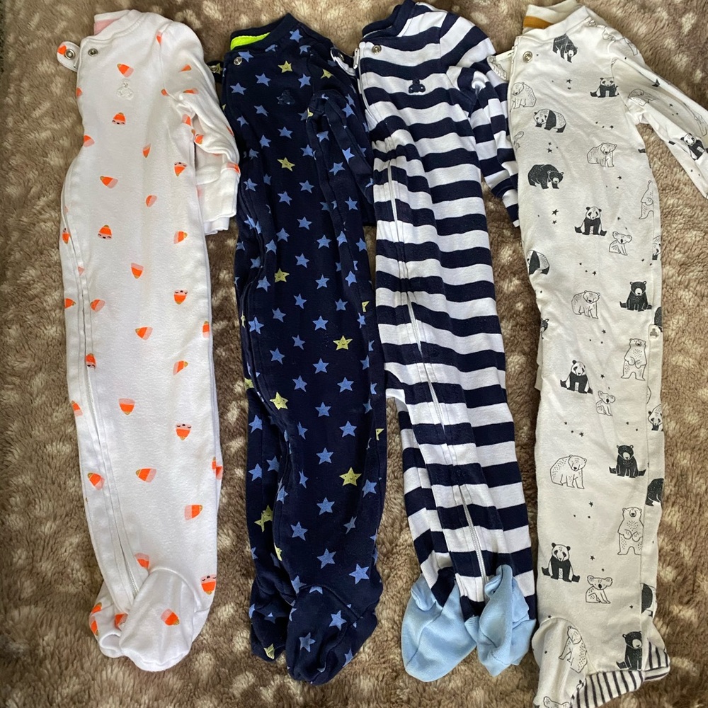 Baby Gap zip pajama onesies